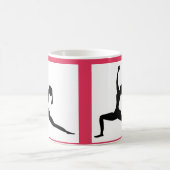 Weiß/Rot: Klassische Tasse/Kaffeebecher Kaffeetasse (Mittel)