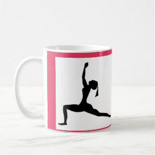 Weiß/Rot: Klassische Tasse/Kaffeebecher Kaffeetasse