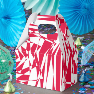Weiß Rote Abstrakte Illusion Moderne Favor Box Geschenkschachtel