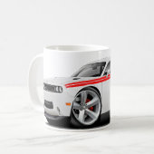 Weiß-Rotes Auto 2009-11 Herausforderer Kaffeetasse (Vorderseite Links)