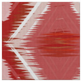 Weiß-rotes Ikat-Muster. Stoff (Nahaufnahme)