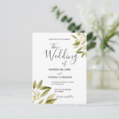 Weiß-Sage-Trauung Postkarte (Stehend Vorderseite)