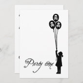 Weiß - Schädel-u. Einladung (Vorne/Hinten)