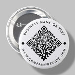 Weiß | Schaltfläche für benutzerdefinierten QR-Cod Button<br><div class="desc">Anpassbares QR-Code-Button-Button mit weißem Hintergrund. Um einen neuen QR-Code für das Design zu generieren,  fügen Sie Ihre Website URL oder Social Media-Handle in der " Personalize this Template"-Funktion ein.</div>