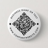 Weiß | Schaltfläche für benutzerdefinierten QR-Cod Button (Vorderseite)