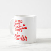 Weiß schießt 2 Feinde Kaffeetasse (Vorderseite Links)