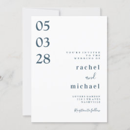 Weiß, schlicht und elegant einladung