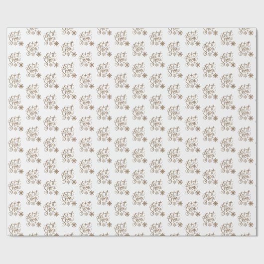 Weiß| Schnee Weihnachtswrapper Geschenkpapier (Flach)