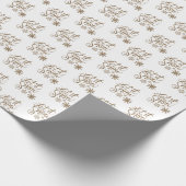 Weiß| Schnee Weihnachtswrapper Geschenkpapier (Ecke)