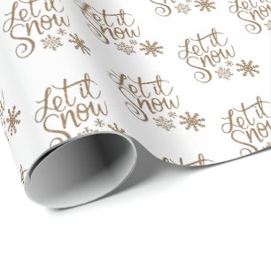 Weiß Schnee Weihnachtswrapper Geschenkpapier