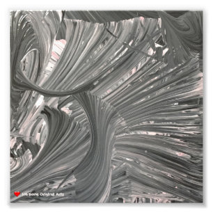 Weiß Schwarz 3 D Abstrakt Fotodruck