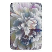 Weiß, schwarz, blau-akryllisch gestrichene Malerei Badematte (Vorderseite Vertikal)