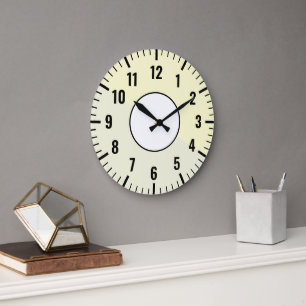 Weiß & Schwarz & Creme & Beige Uhr mit (neutral)