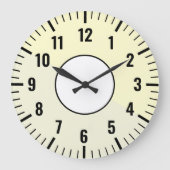 Weiß & Schwarz & Creme & Beige Uhr mit (neutral) (Vorderseite)