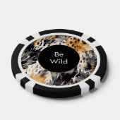 Weiß Schwarz Creme Leopard Tier Pokerchips (Einzeln)