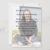 Weiß & Schwarz Danke, 2 Foto Abschluss Card Dankeskarte (Rückseite)