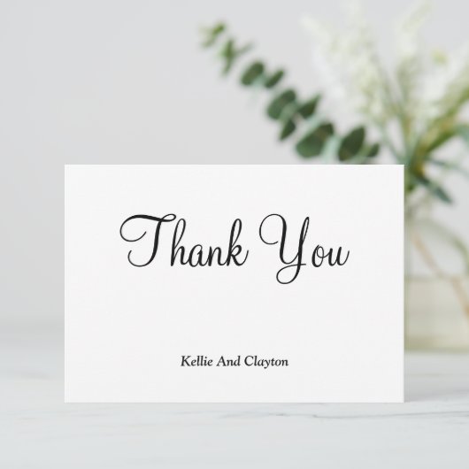 Weiß/Schwarz Danke, Karten (Stehend Vorderseite)