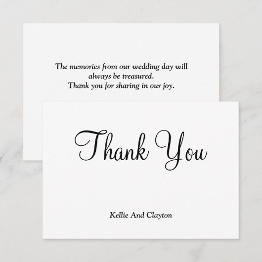 Weiß/Schwarz Danke, Karten (Vorne/Hinten)