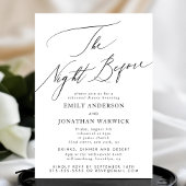 Weiß Schwarz die Nacht vor der Hochzeit der Probe Einladung