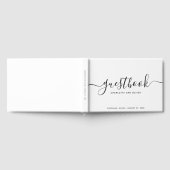 Weiß-Schwarz-Kalligrafie-Ereignis oder Hochzeit Gästebuch (Voll)