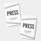 Weiß Schwarz Konzert All Access Pass Presse Ausweis (Vorder- & Rückseite)