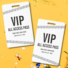 Weiß Schwarz Konzert Ticket VIP All Access Pass  Ausweis