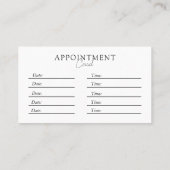 Weiß & Schwarz, Minimal, elegant, Salon, QR-Code Terminkarte (Rückseite)