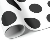 Weiß & Schwarz Polka Dog moderner Chic Geschenkpapier (Rolleneckpunkt)