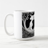 Weiß-Schwarz-Romantische Silhouette Kaffeetasse (Links)