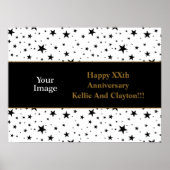 Weiß/Schwarz-Stars mit Jubiläum von Botschaft/Foto Poster (Vorne)