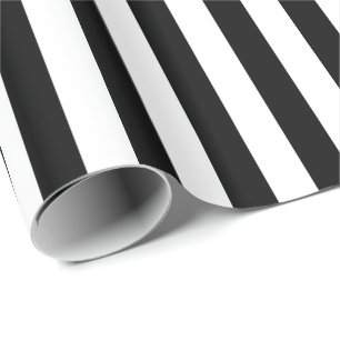 Weiß/Schwarz Streifen Geschenkpapier