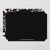 Weiß-Schwarz-Weihnachtskraut-Party Einladung (Vorne/Hinten)