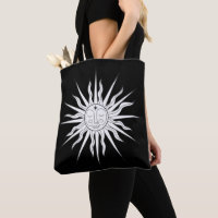 Weiß & Schwarz Whimsical Sun Celestial Astrologie