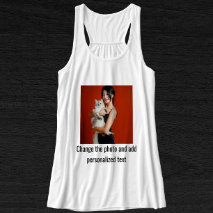 Weiß-Schwarze Katzenmutter-Familien-Foto individue Tank Top