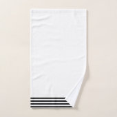 Weiß + Schwarze Streifen Badhandtuch Set (Handtuch)