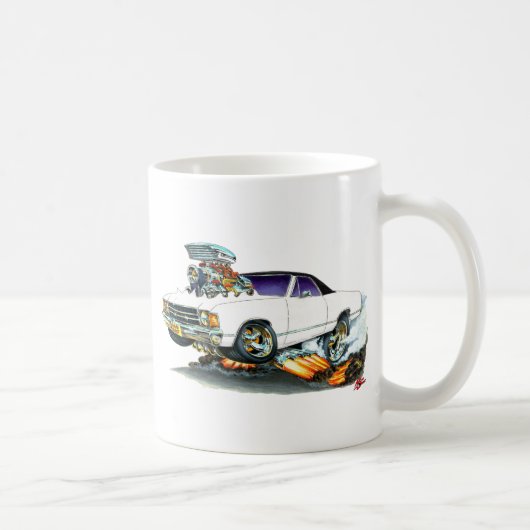 Weiß-Schwarzer LKW 1971-72 EL Camino Kaffeetasse (Rechts)