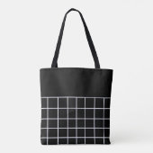 Weiß-schwarzes Rastermuster Tasche (Rückseite)