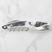Weiß & SchwarzFalscher Marmor-Monogramm Kellnermesser (Rückseite)