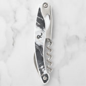 Weiß & SchwarzFalscher Marmor-Monogramm Kellnermesser (Rückseite)