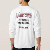 Weiß-Schweiss-Shirt Sweatshirt (Rückseite)