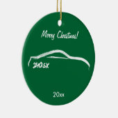 Weiß-Silhouette Nissans 240SX Keramikornament (Rechts)