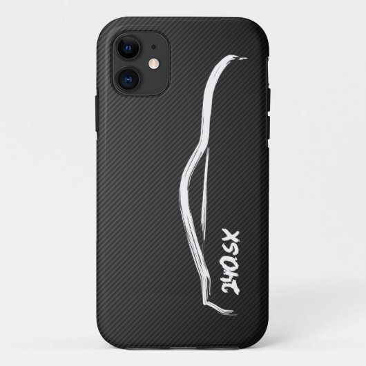 Weiß-Silhouette Nissans Silvia 240sx Case-Mate iPhone Hülle (Rückseite)