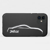 Weiß-Silhouette Nissans Silvia 240sx Case-Mate iPhone Hülle (Rückseite (Horizontal))
