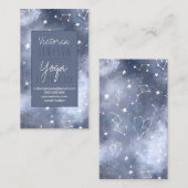 Weiß spielt graues blaues Nebelfleckyoga der Visitenkarte (Vorne/Hinten)