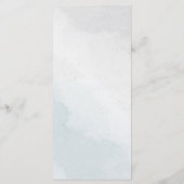 Weiß staubblaue Blume Menükarte (Rückseite)