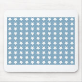 Weiß-Sterne auf grauem Blau Mousepad (Vorne)