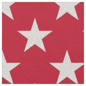 Weiß-Sterne auf rotem Hintergrund-Gewebe Stoff (Nahaufnahme)