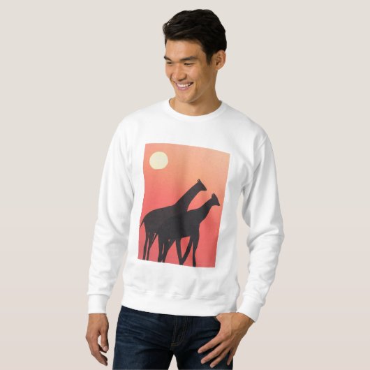 Weiß Sweatshirt mit Giraffendesign (Vorne ganz)