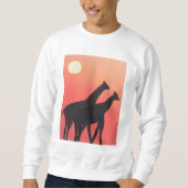 Weiß Sweatshirt mit Giraffendesign (Vorderseite)