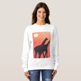 Weiß Sweatshirt mit Giraffendesign